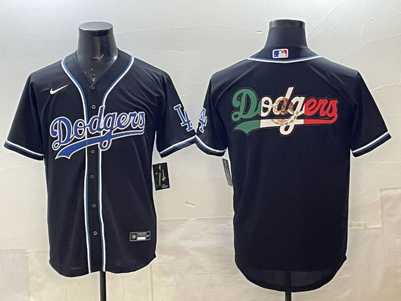 Men 2025 Nike Los Angeles Dodgers Blank Black MLB Jersey style 004